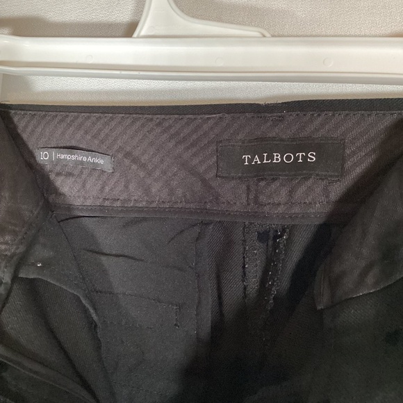 Talbots Black Heart High Rise Straight Leg Hampshire Ankle Pants sz 10 - Picture 3 of 5